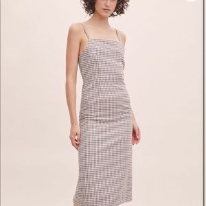 Anthro Rita Row Gingham Midi Dress